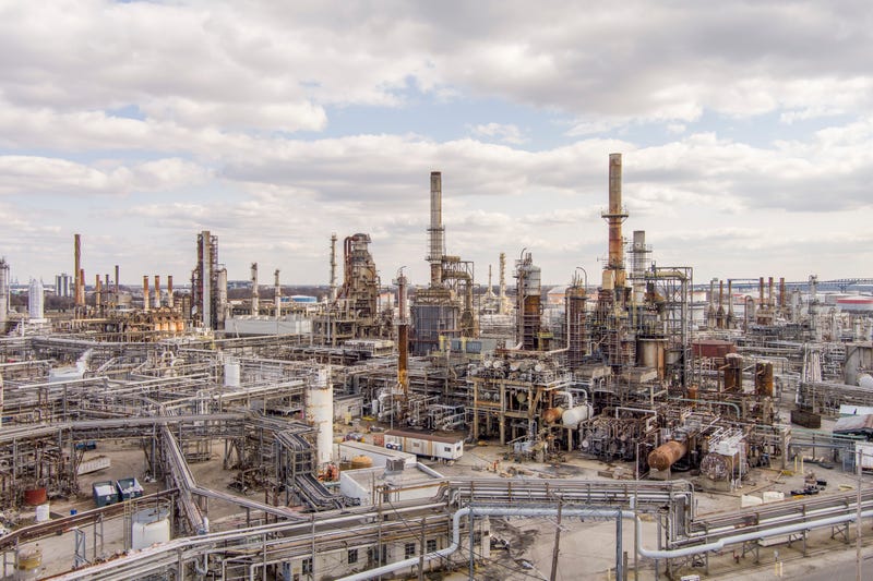 Philadelphia Energy Solutions refinery pictured before Hilco Redevelopment Partners' demolition