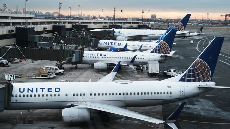 United Airlines planes sit on the runway at Newark Liberty International Airport on November 30, 2021 in Newark, New Jersey. 