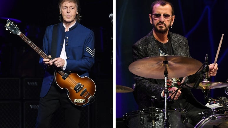 Paul McCartney Reunites With Ringo Starr On Stage