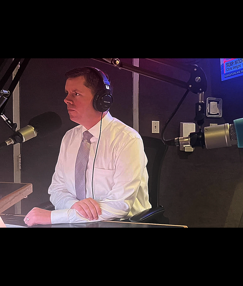 Bill Gaughan during an appearance on WILK News Radio.