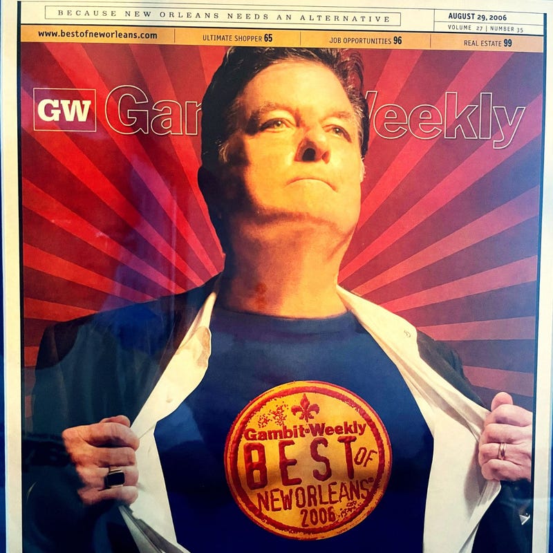 Garland Robinette on the Cover of Gambit Weekly, Aug 29th 2006