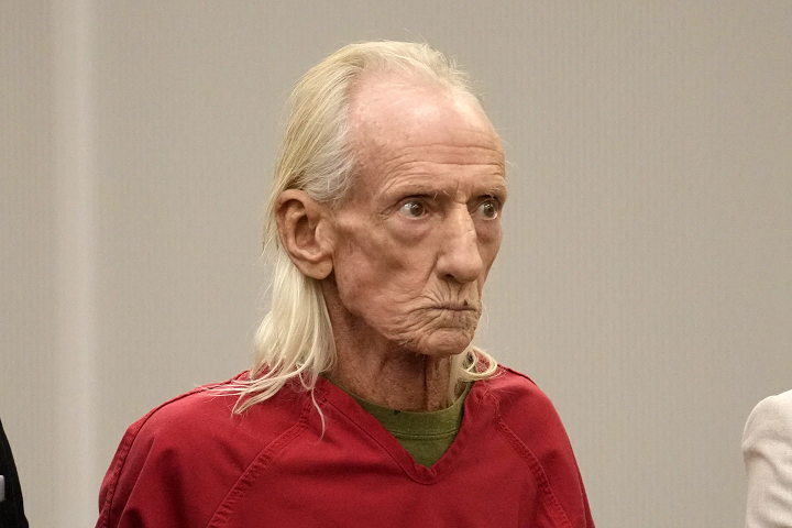 Joseph Czuba, 71, stands before Circuit Judge Dave Carlson for his arraignment in the murder of 6-year old Wadea Al-Fayoume, at the Will County, Ill., courthouse, Monday, Oct. 30, 2023, in Joliet, Ill.