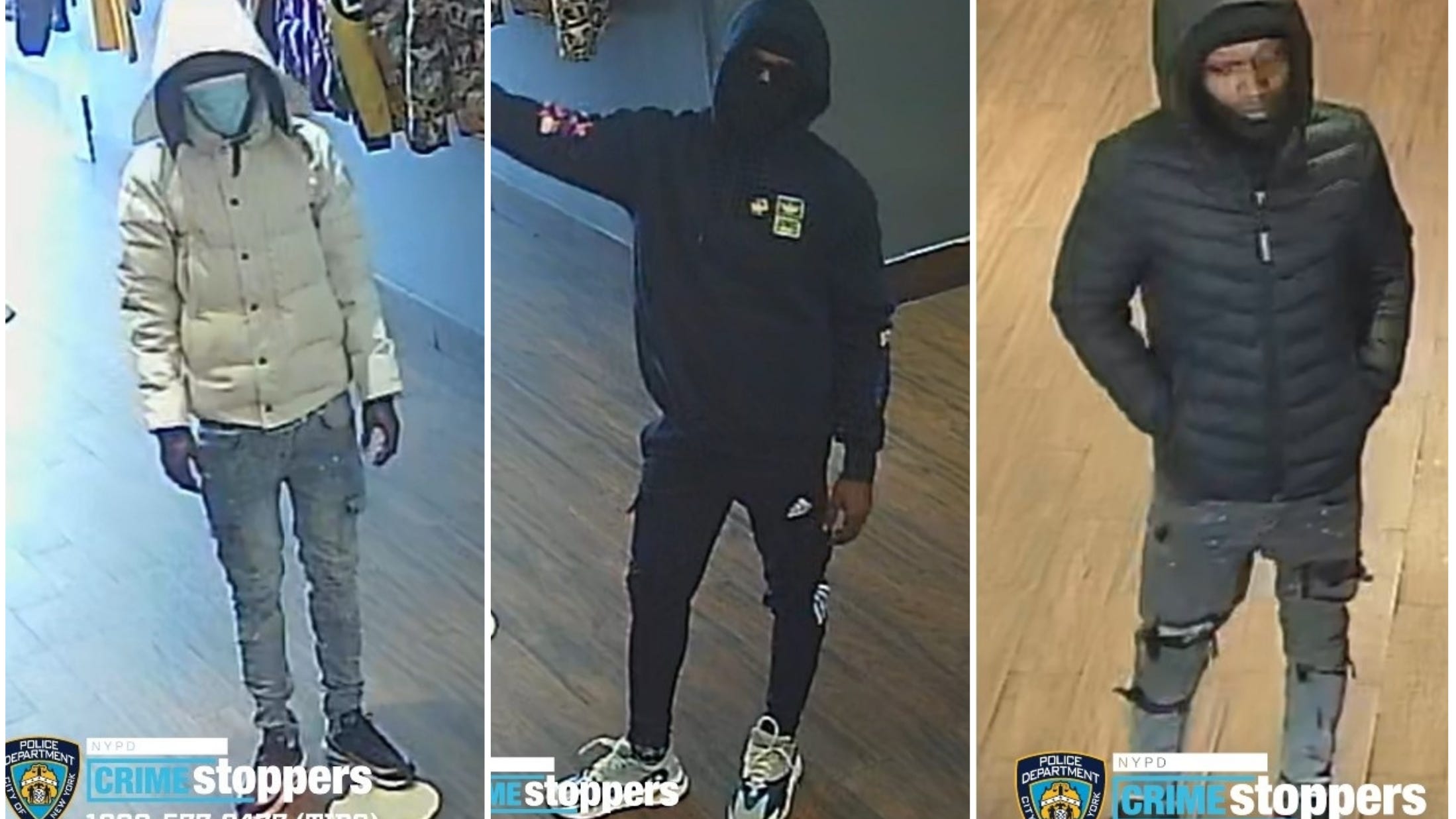 VIDEO: Trio of men commit $14K burglary at Brooklyn store, assault employees