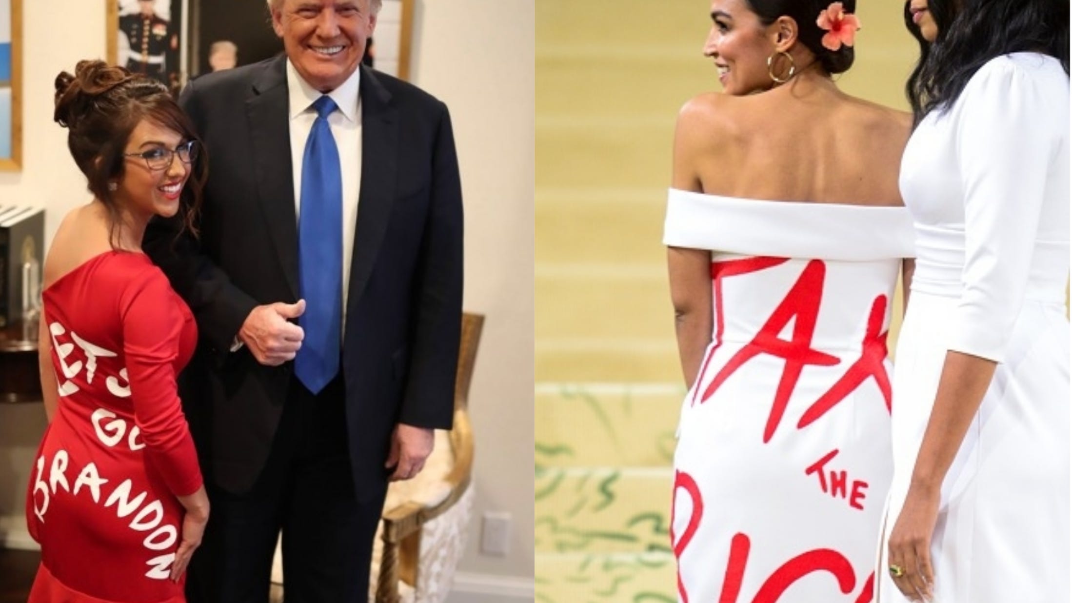 GOP Rep. takes cue from AOC's Met Gala dress swapping 'Tax The Rich' for 'Let's Go Brandon'
