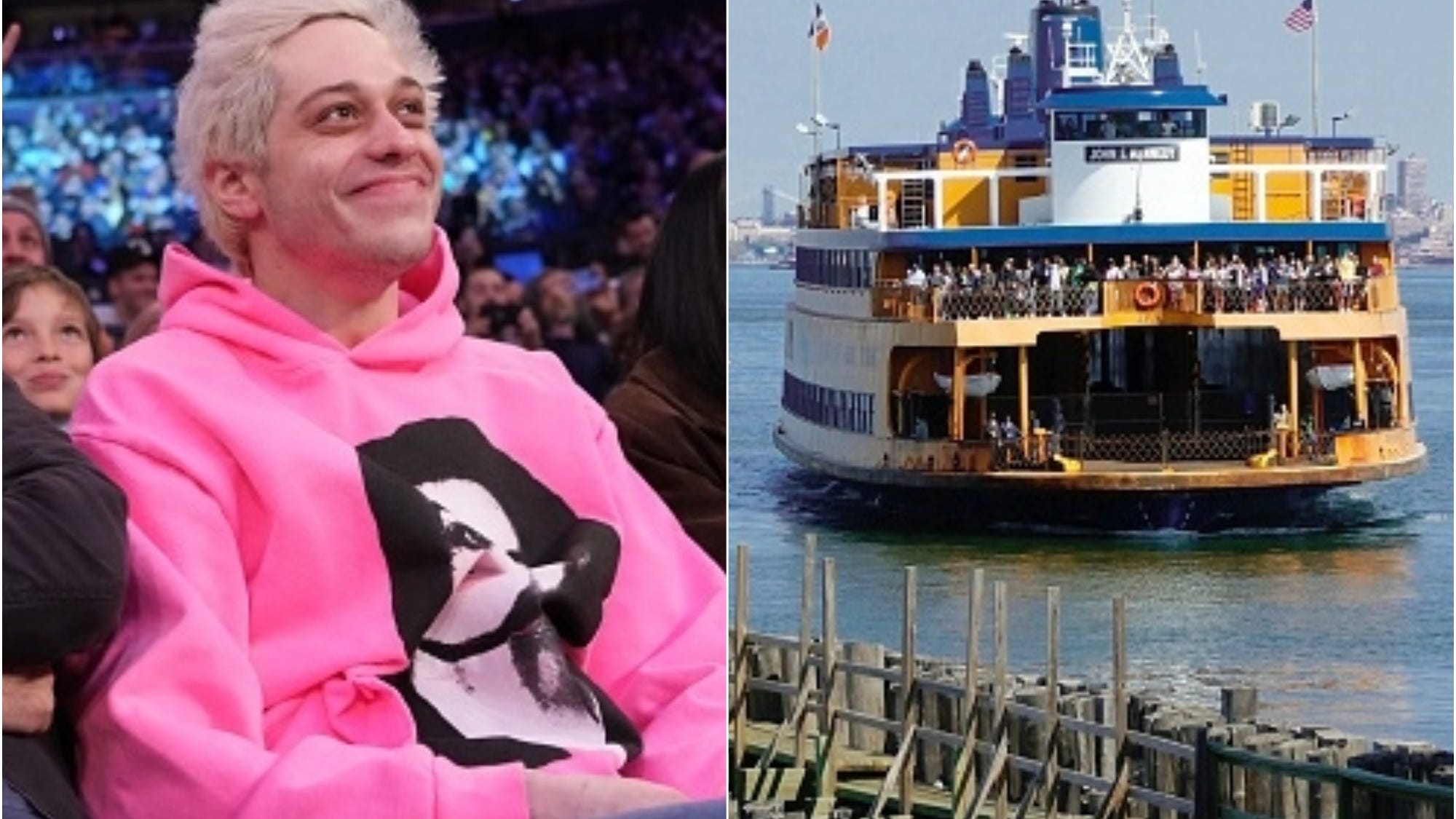 Pete Davidson visits SI Ferry he bought with Colin Jost: 'In a year, it’ll be a comedy club restaurant'