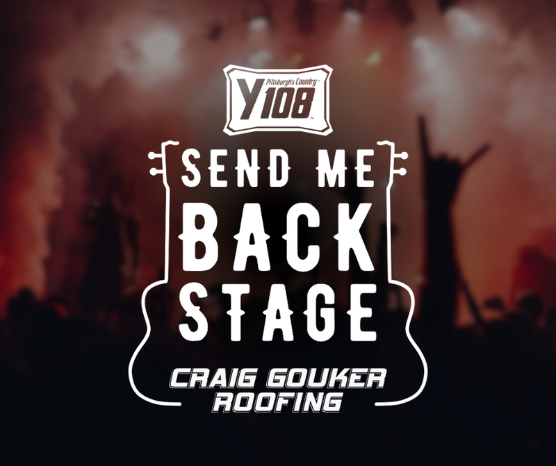 Y108 Craig Gouker Roofing Send Me Back Stage