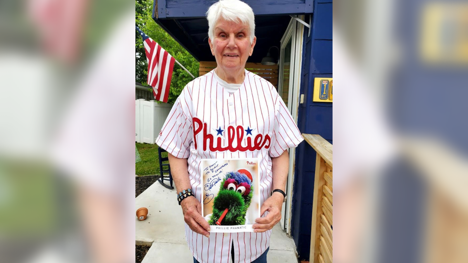 Nancy Trainer: An original seamstress, repairer of the Phillie Phanatic