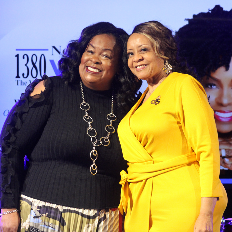 (L To R) "On Point With Juandolyn Stokes" Host Juandolyn Stokes "V103/WAOK's News Brand Manager" Dr. Maria Boynton
