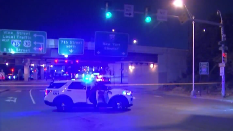 Hit-and-run scene near Ben Franklin Bridge