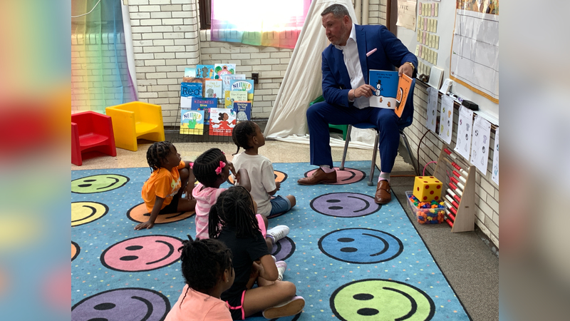 Mastery CEO Joel Boyd spent his morning with incoming kindergarten students enrolled in a summer program designed to prepare them for school.