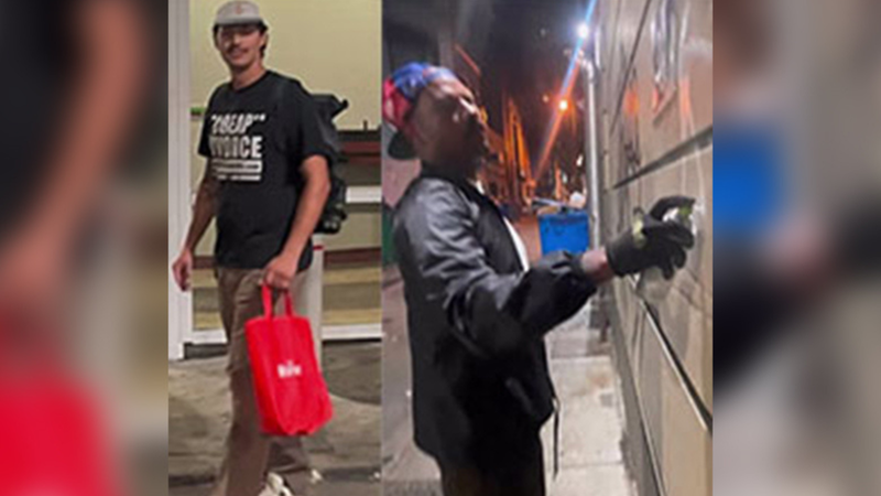 Suspects wanted for graffiti in Center City, Philadelphia