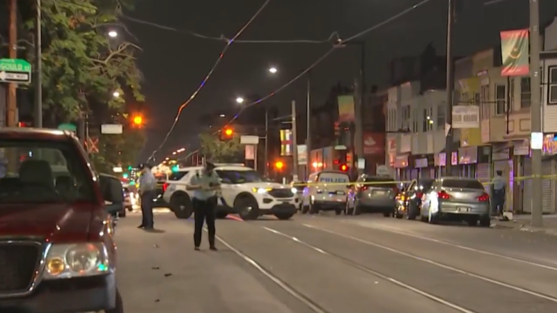 Shooting scene in southwest Philadelphia