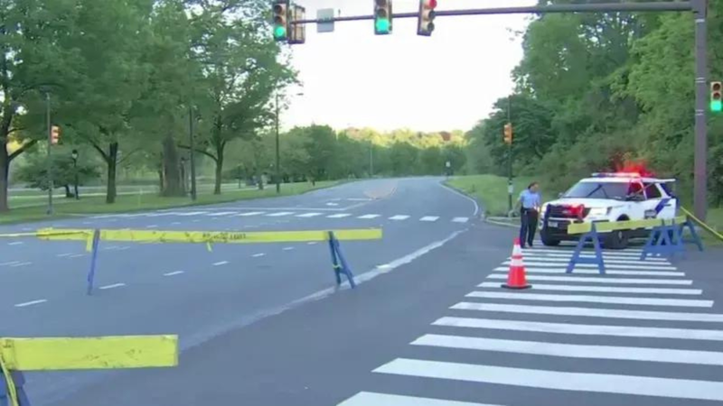 Police blocking Kelly Drive in 2022.