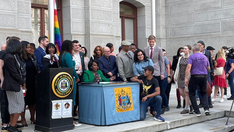 LGBTQ+ flag raising on Oct. 4, 2024.