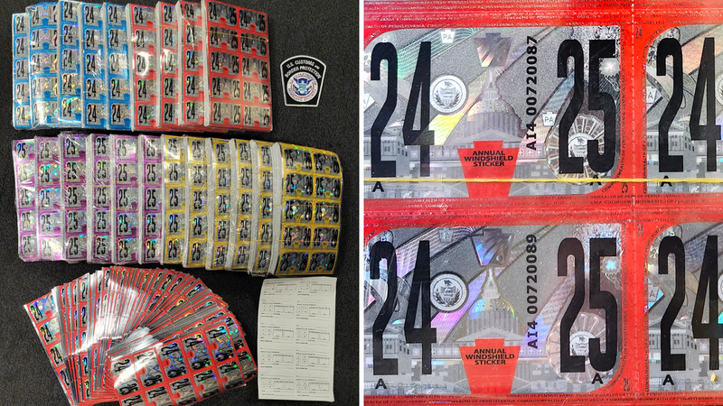 Counterfeit vehicle inspection stickers