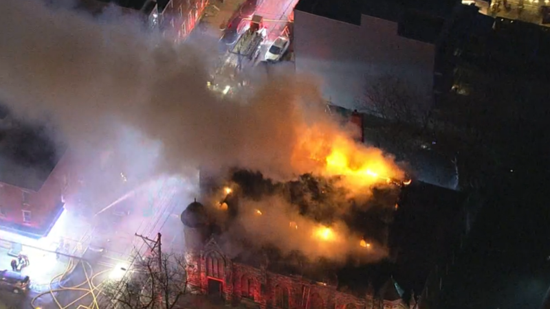 Fire engulfs Brewerytown church 