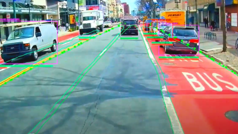Internal view of AI SEPTA bus camera 