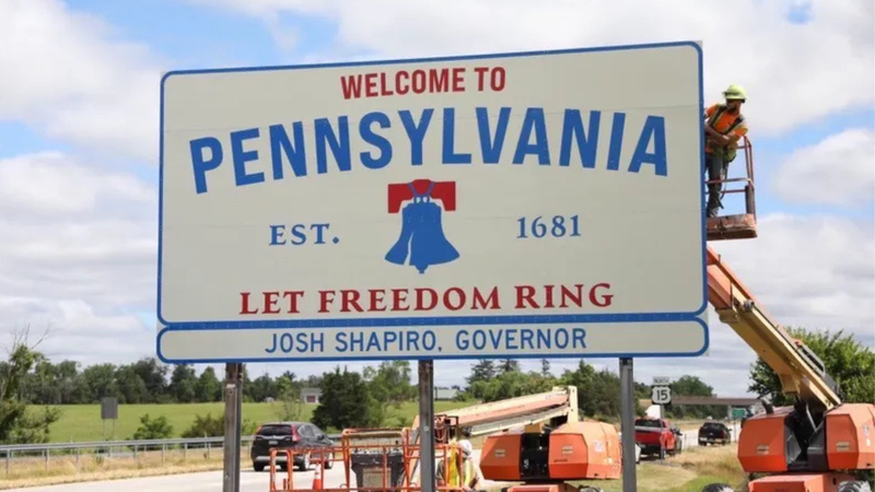 “Let Freedom Ring” highway welcome sign, highlighting Pennsylvania’s role in America's founding, and its status as a focal point of the 250th anniversary celebration, was installed on U.S. 15 in Adams County in July 2024.