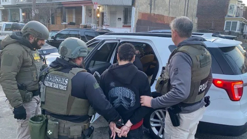 U.S. marshals arrested Abiud Torres in North Philadelphia on Feb. 22, 2024. 