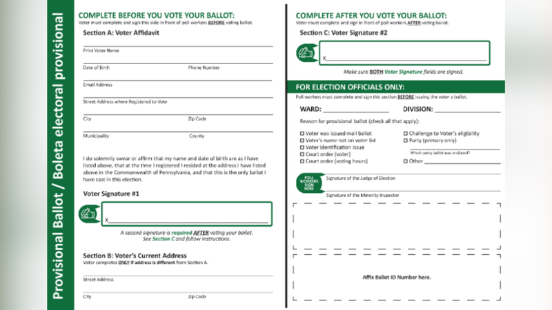 New ballot design for Pa.