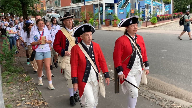 Student delegates from 27 states come to Philly for founding fathers tour