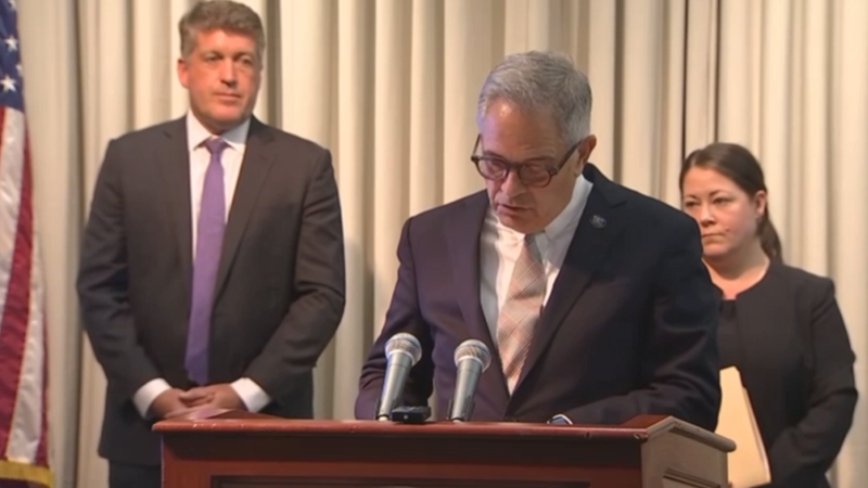 DA Larry Krasner announces arrest of two men in connection with a West Philadelphia shooting on July 25