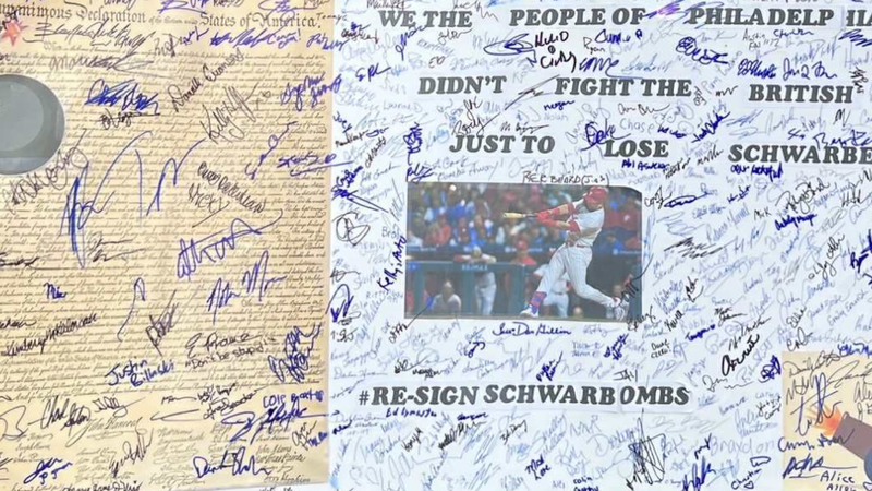"re-sign Schwarber" sign