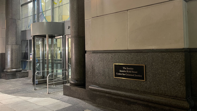 Outside the Philadelphia Criminal Justice Center