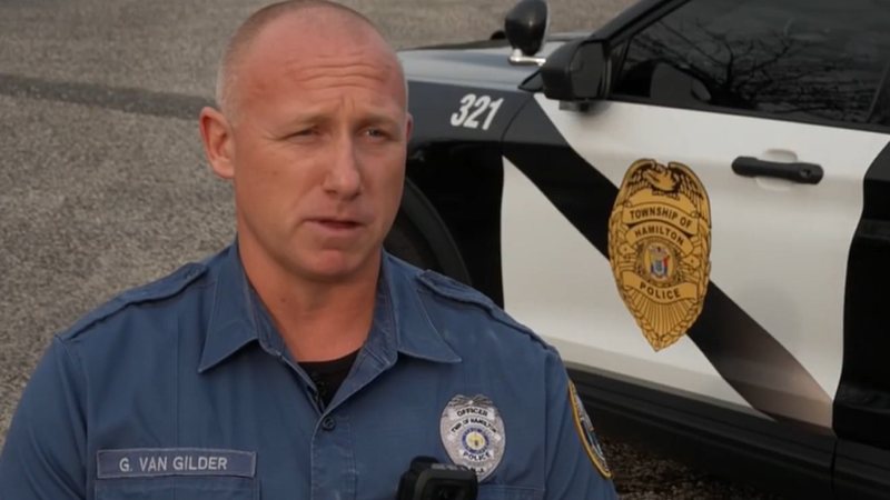 Hamilton Township Police officer speaks about car break in arrest