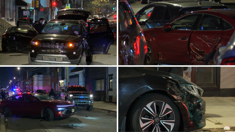 Several cars damaged along the 2700 block of Oxford Street around 8 p.m. on Dec. 6, 2025.