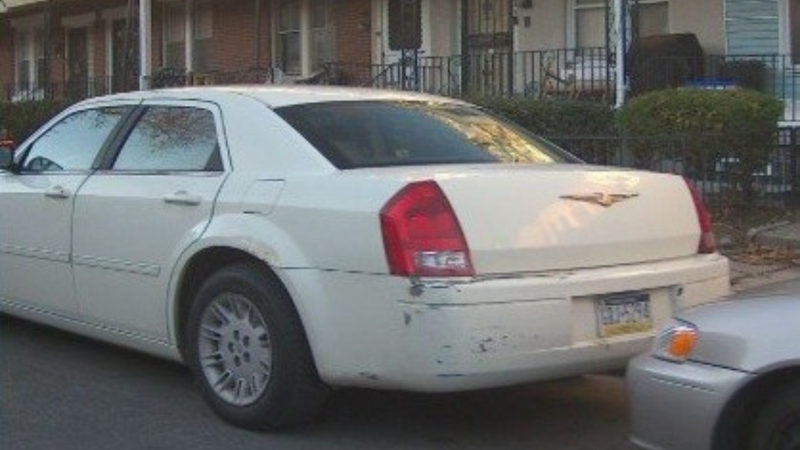 White 2007 Chrysler 300 wanted in connection with the suspicious death of a 93-year-old military veteran in North Philly
