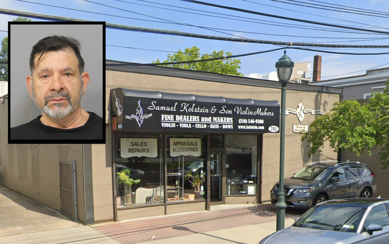 Manuel Alvarez, 61, is accused of stealing $1 million from the music shop he worked at in Long Island earlier this month.