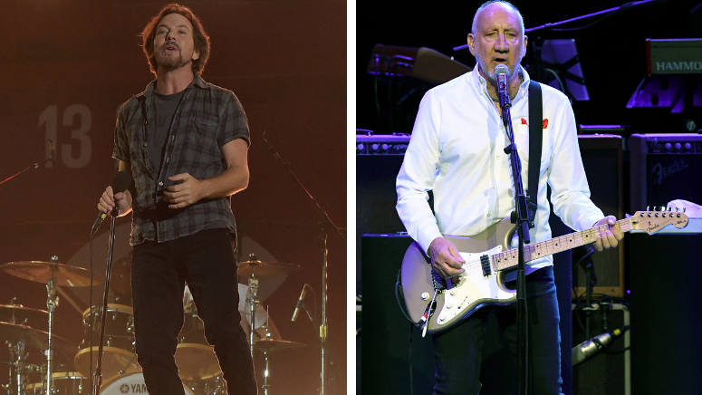 Eddie Vedder Peforms With The Who in Front of Wife and Daughter