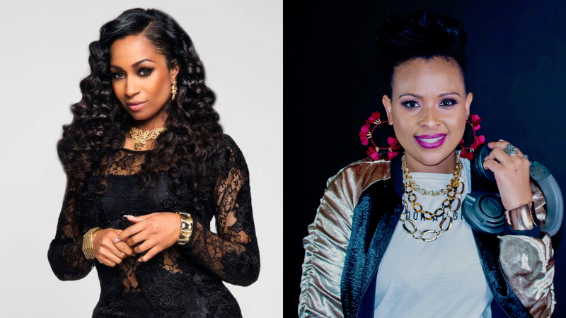 (L To R) "American TV personality" Karlie Redd "Good Vibes" Host Dj. Ms. Eclectic