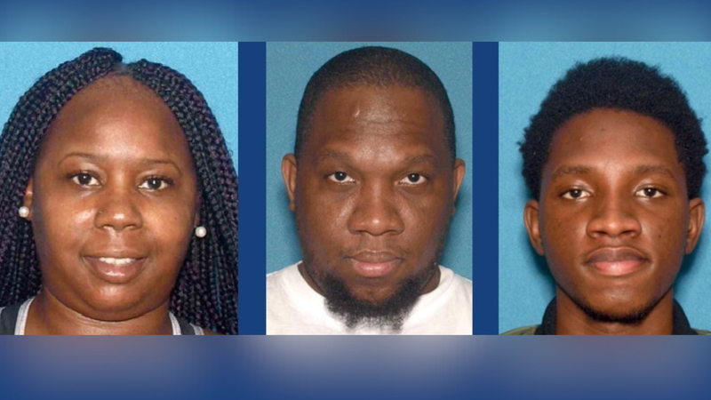From left: Sherrie Parker, Everton Thomas and Deshawn Thomas