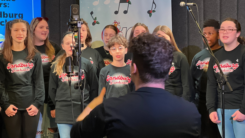 B101's 2024 K-8 Christmas Choir Competition Champions Carl Sandburg Middle School Performs at B101
