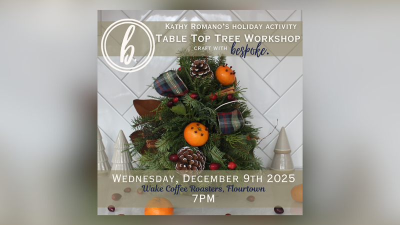 holiday activity table top tree workshop