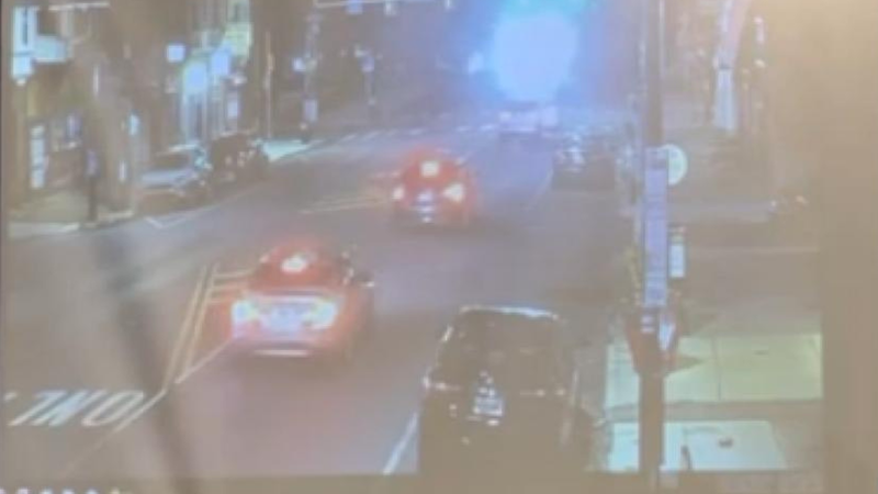 An image from a video shared by the District Attorney’s Office revealing the moments before the deadly 2022 crash in West Philadelphia.