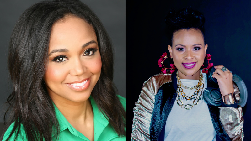 (L to R) "TV Host" Faith Jenkins "Good Vibes Host" Ms. Dj Eclectic