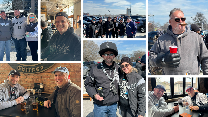 The Chicago White Sox open their season against the Detroit Tigers today. Hundreds of fans gathered in Bridgeport hours before the game.