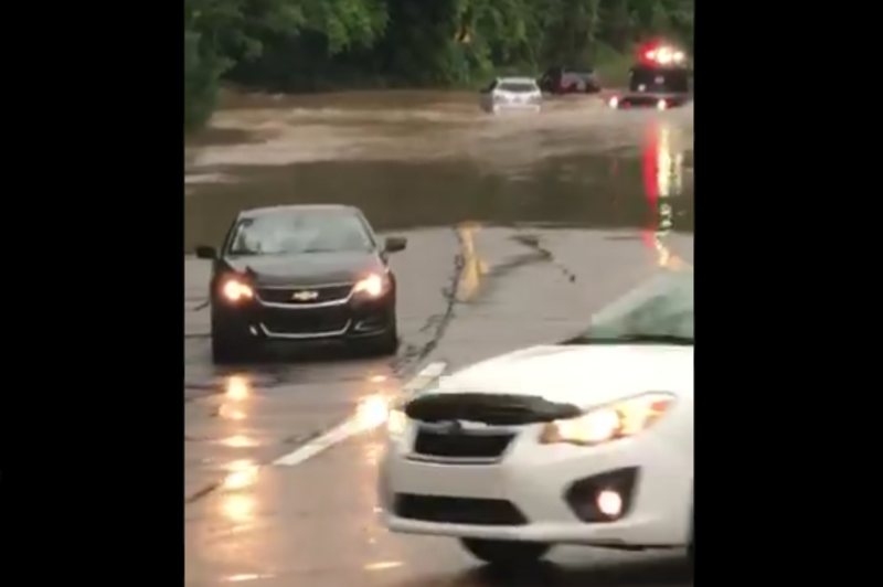 Flooding in the Detroit region on Saturday, June 26, 2021.