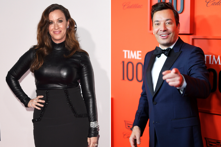 Alanis Morissette and Jimmy Fallon
