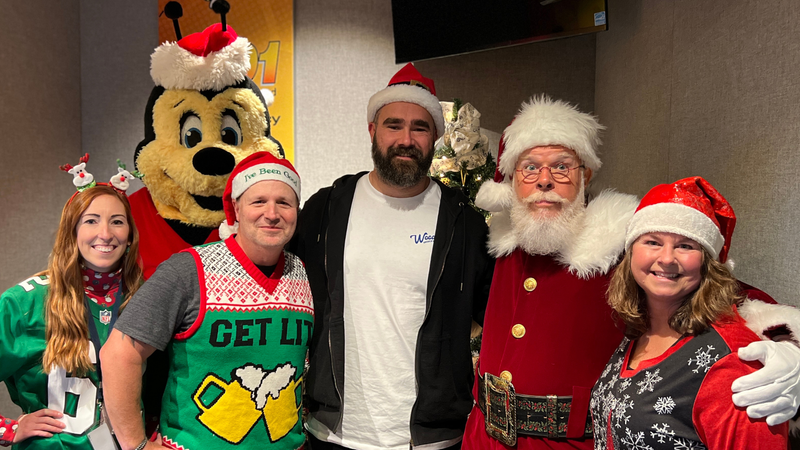 Laura Boss, Buzzbee, Bill, Jason Kelce, Santa, Jenn Ryan