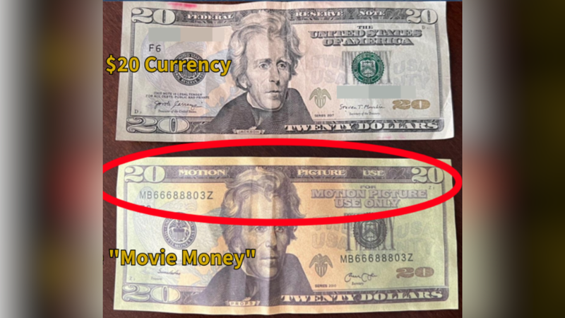 Counterfeit money scam