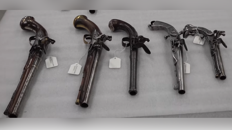 Recovered revolutionary war-era guns