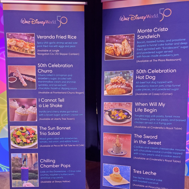 A few Walt Disney World 50th Anniversary specialty food items - yum!