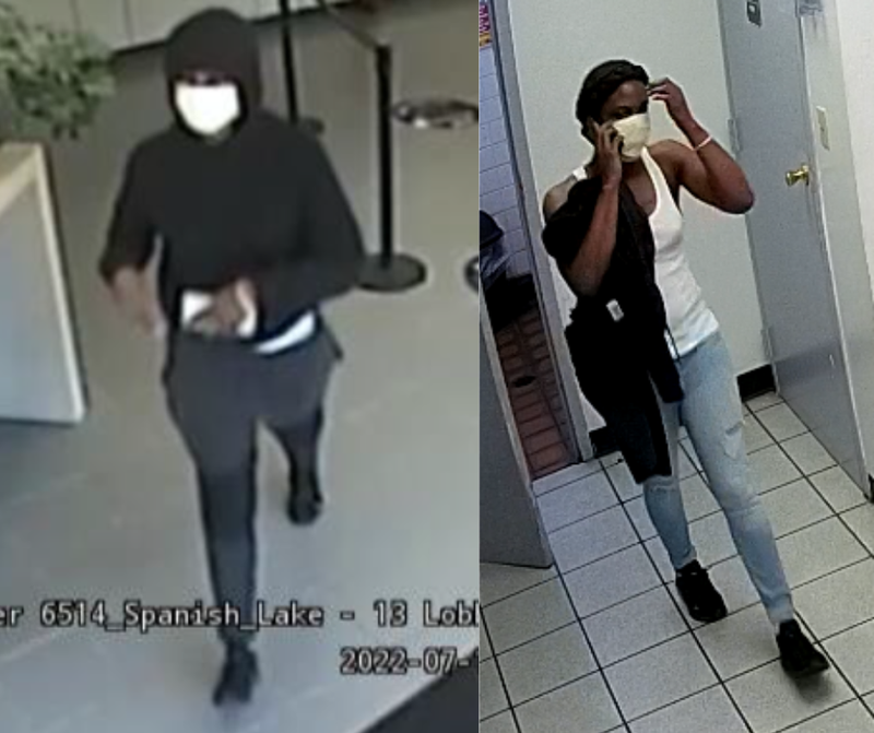 person walking security footage