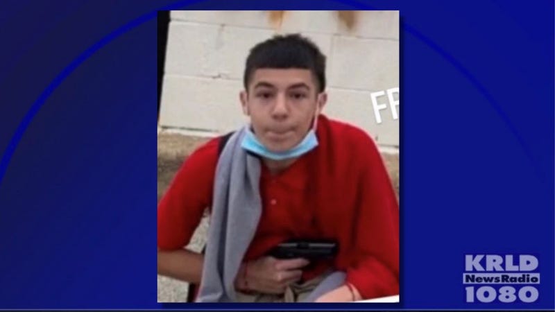 Abel Elias Acosta, 14, is sought in connection to a deadly shooting in Garland, Texas on Sunday, Dec. 26, 2021.