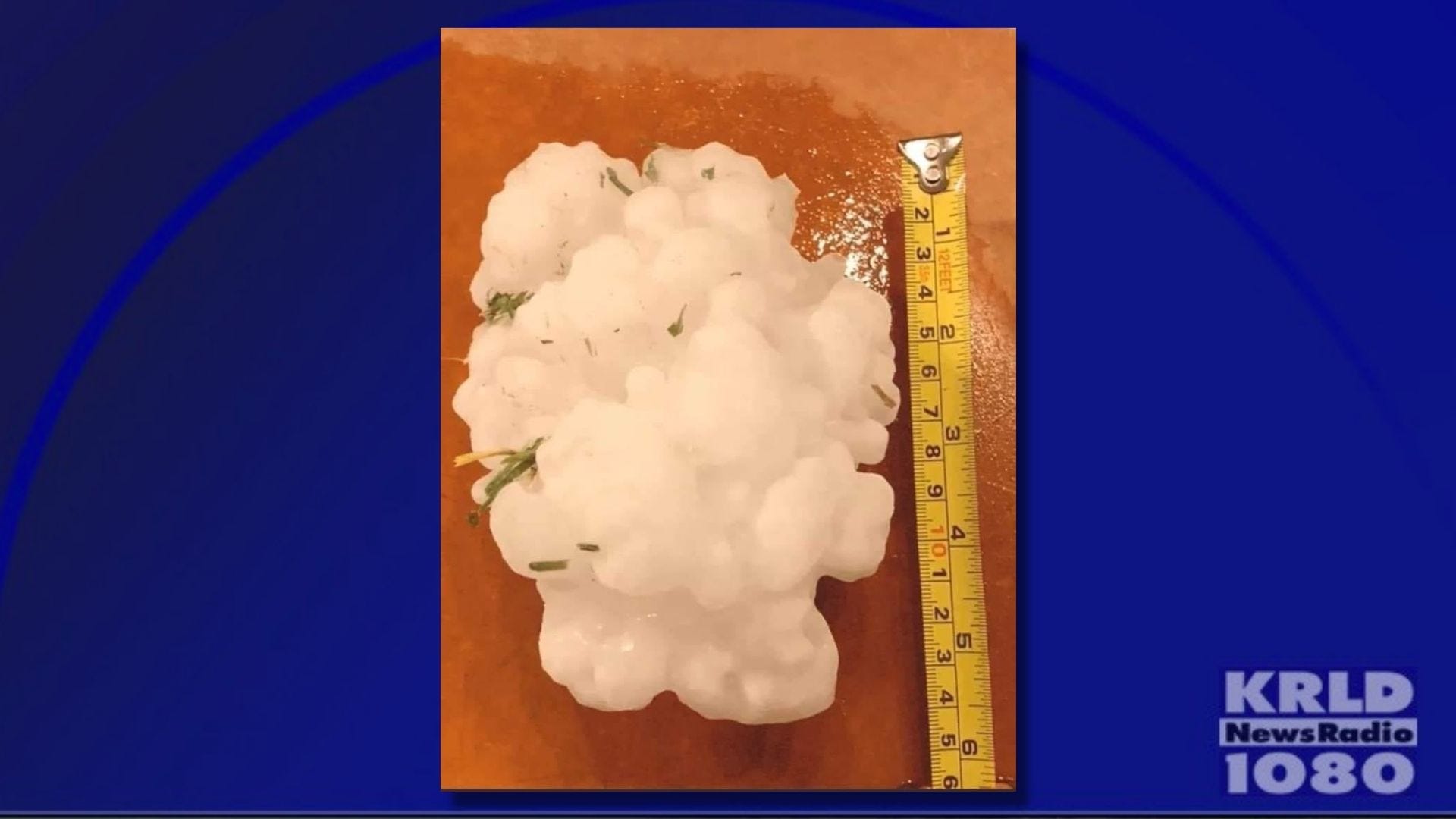 Near state record-sized hailstone falls in Central Texas