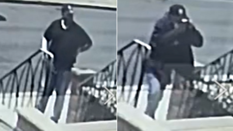 men wanted for residential burglary on Juniper Street.
